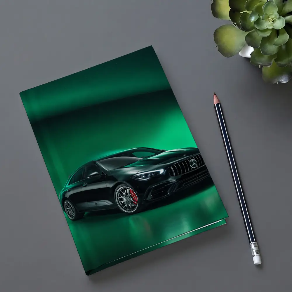Mercedes AMG CLA Green Aurora Background – Notebooks