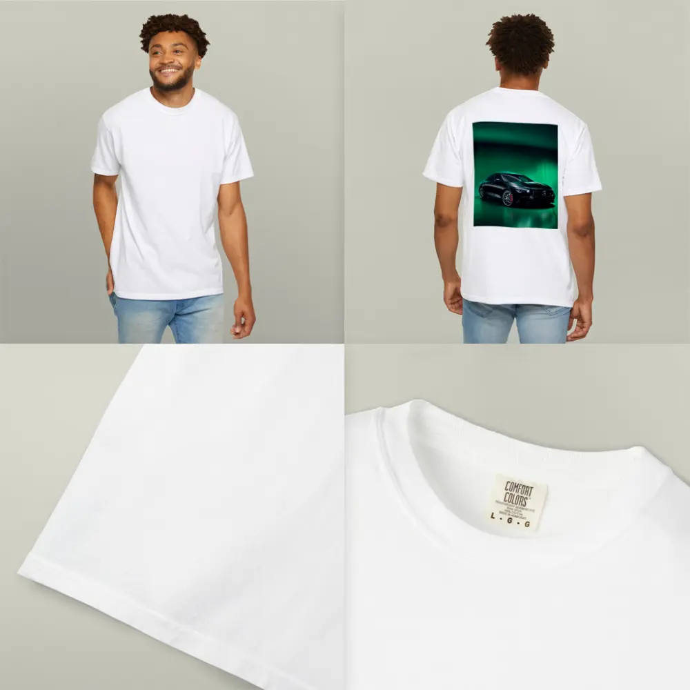 Mercedes AMG CLA Green Aurora Background – T-Shirts