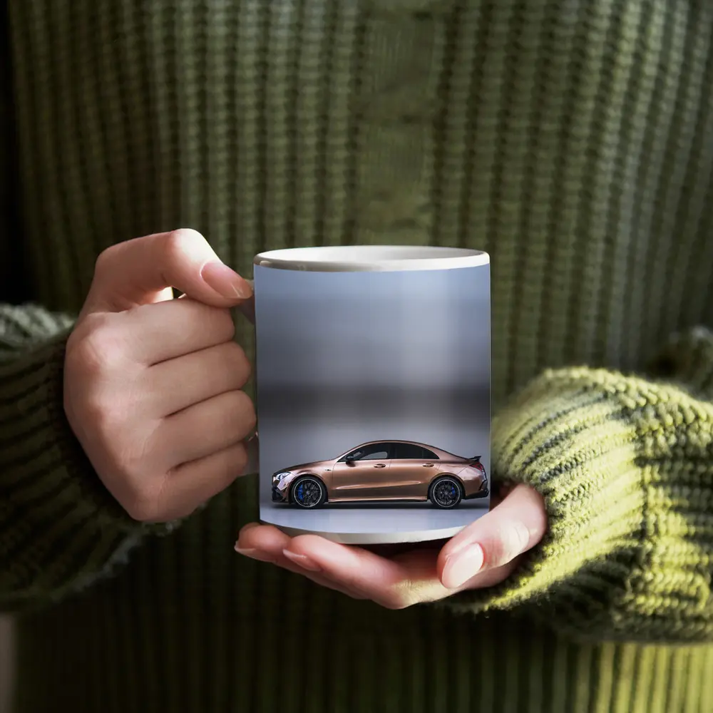 Mercedes CLA AMG Brown Studio Side Profile – Mugs