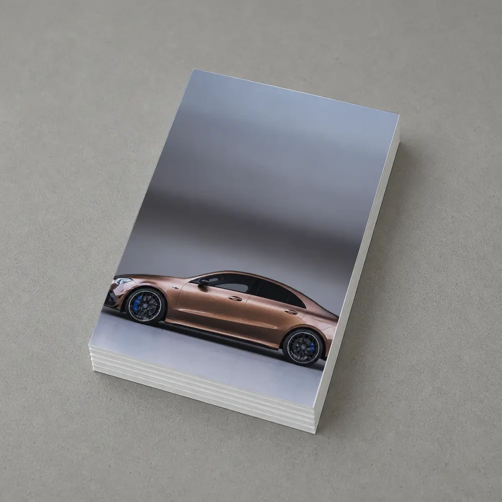 Mercedes CLA AMG Brown Studio Side Profile – Postcards
