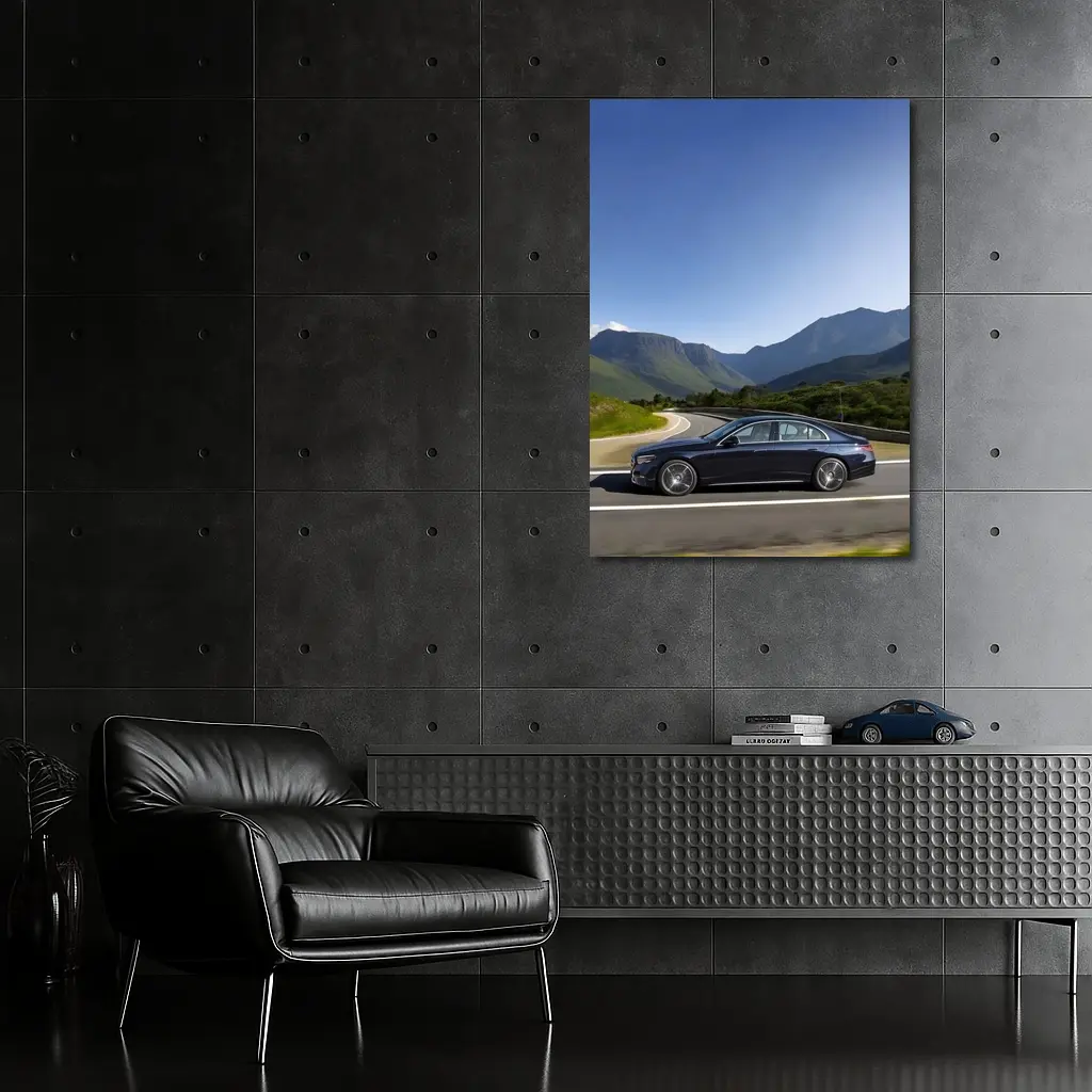 Mercedes E Class Blue Mountain Road Drive – Wall Art