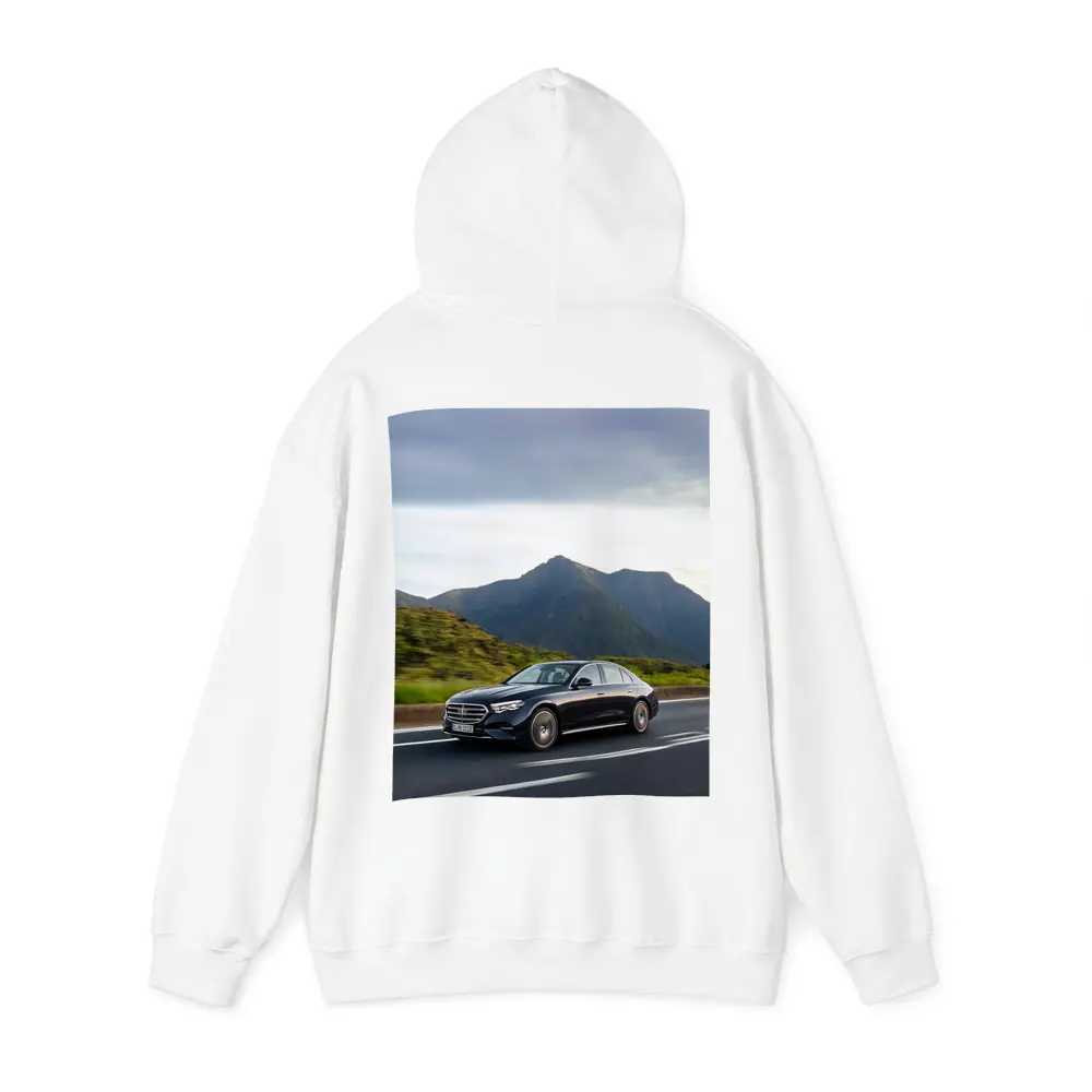 Mercedes E-Class Driving Through Mountain Road – Hoodies