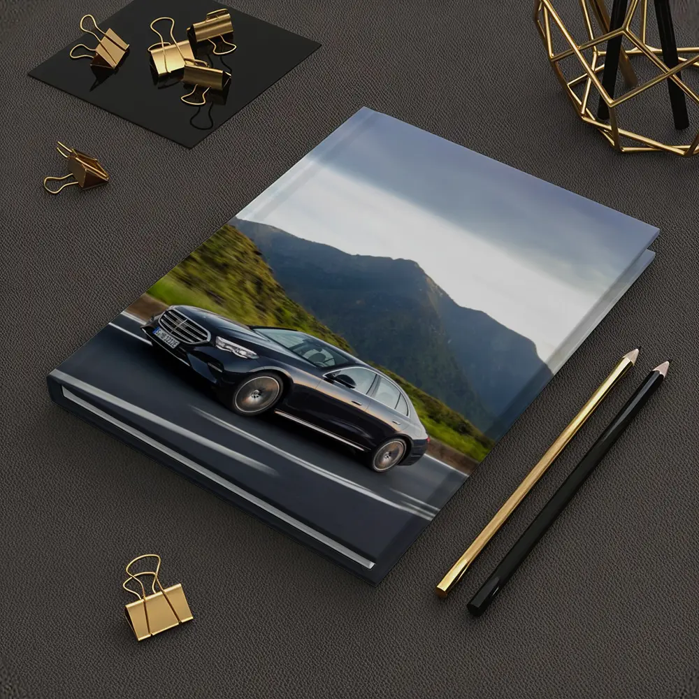 Mercedes E-Class Driving Through Mountain Road – Notebooks