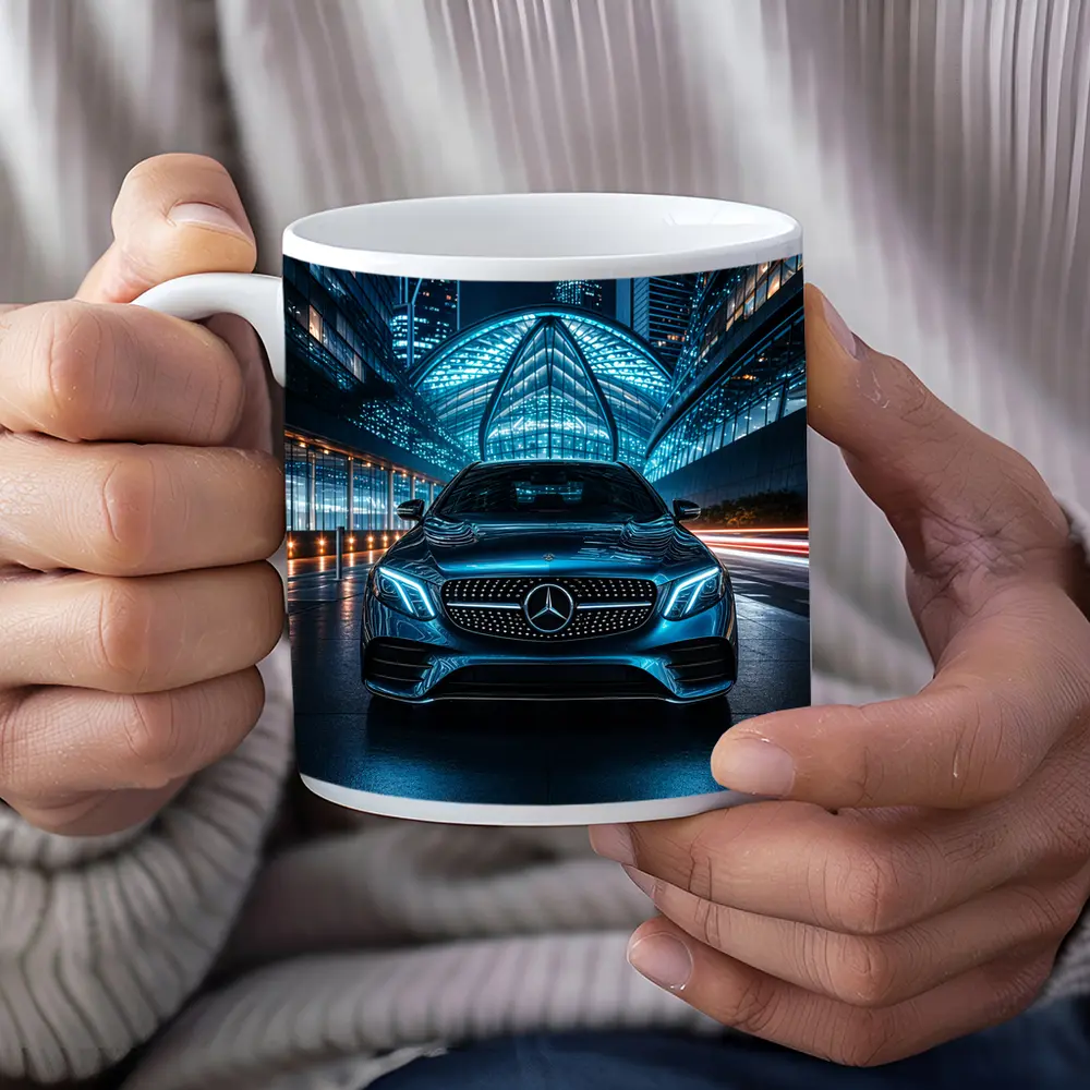 Mercedes E Class City Night Neon – Mugs