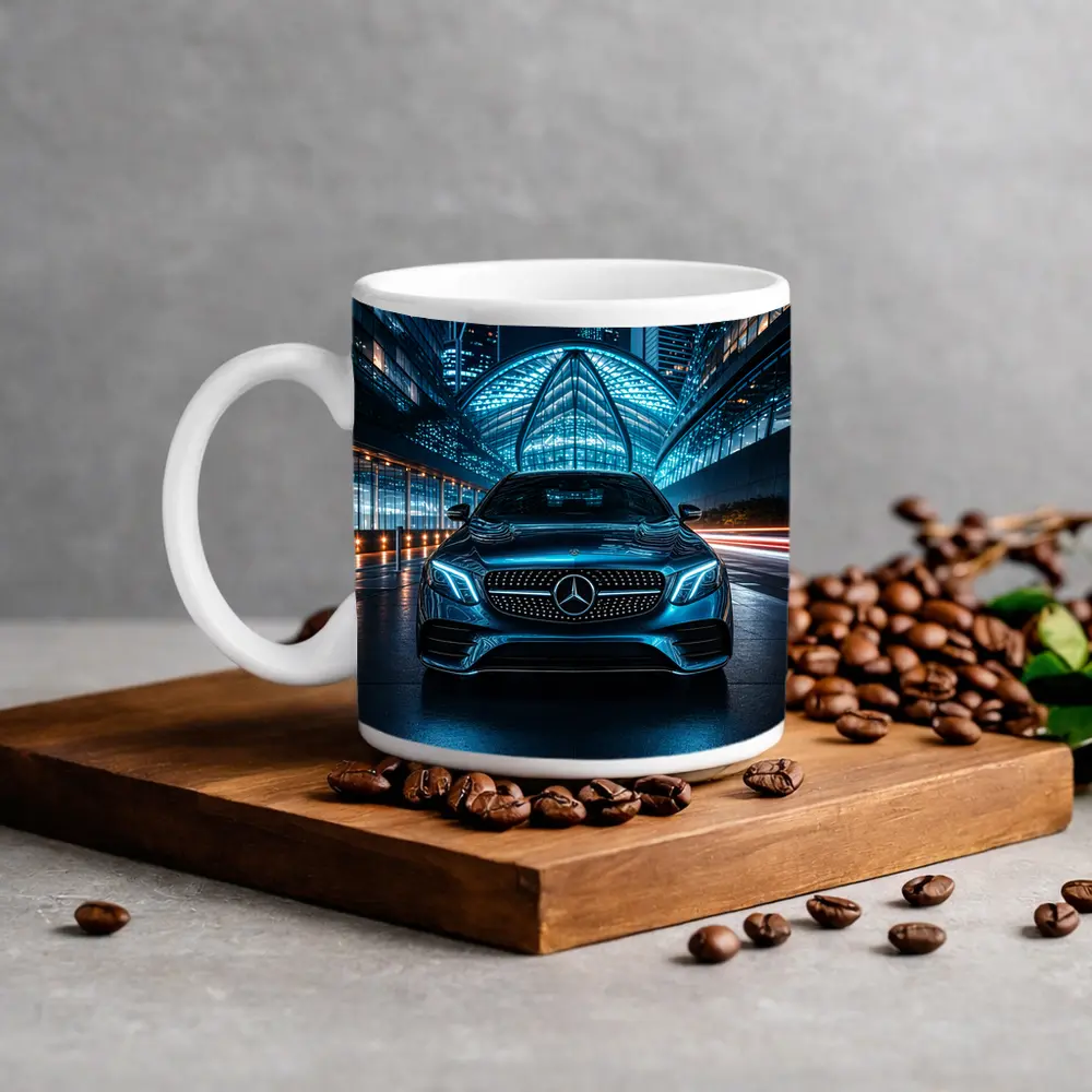 Mercedes E Class City Night Neon – Mugs