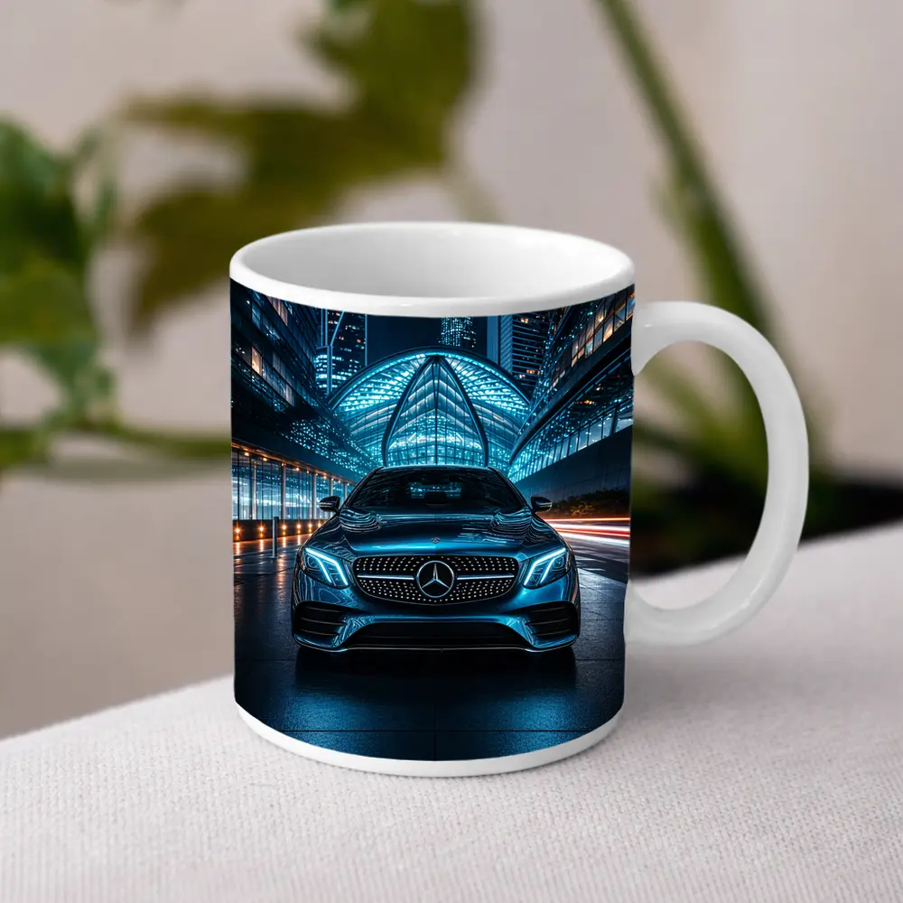 Mercedes E Class City Night Neon – Mugs