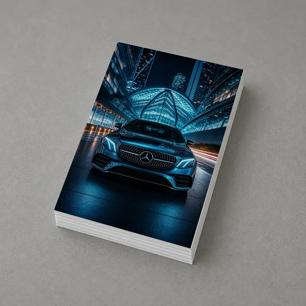 Mercedes E Class City Night Neon – Postcards