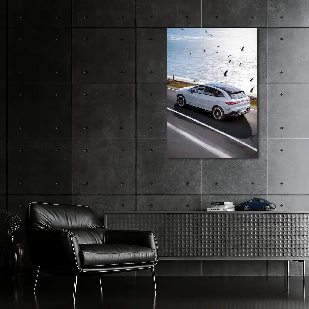 Mercedes EQE SUV Coastal Road Drive – Wall Art