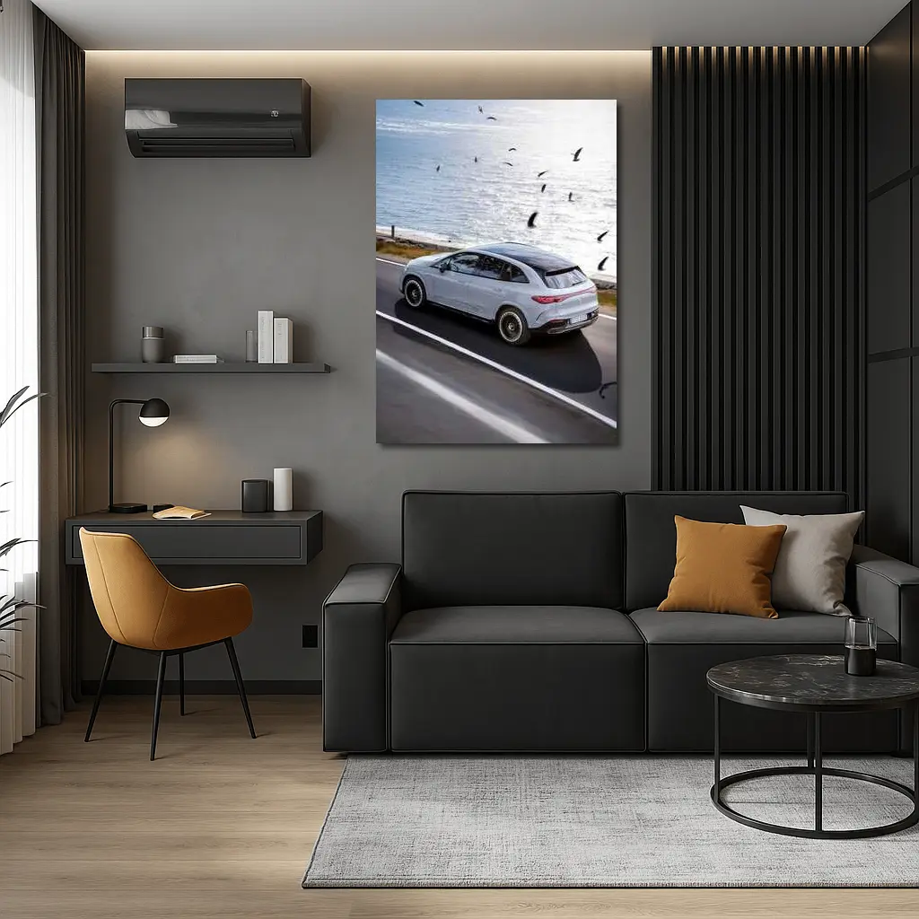 Mercedes EQE SUV Coastal Road Drive – Wall Art