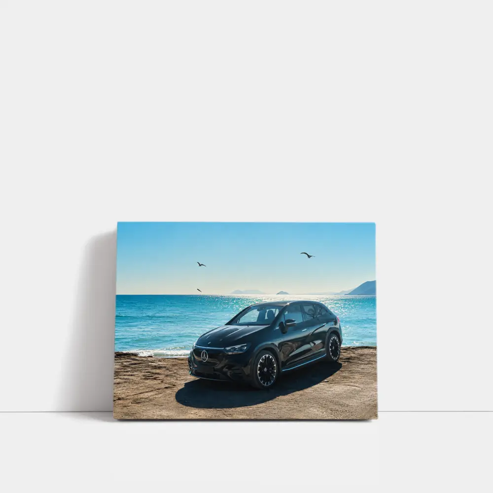 Mercedes EQS Black SUV Ocean Coast – Wall Art