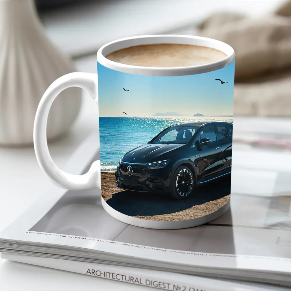 Mercedes EQS Black SUV Ocean Coast – Mugs