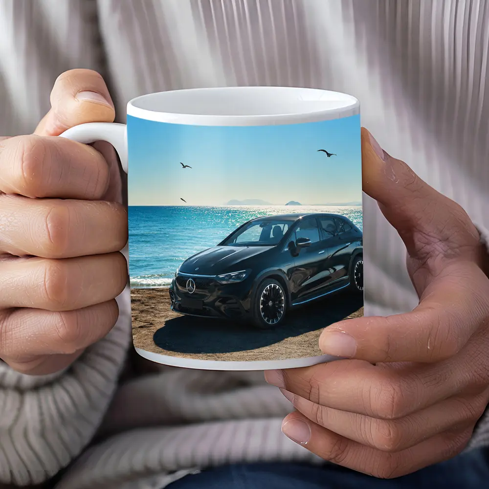 Mercedes EQS Black SUV Ocean Coast – Mugs