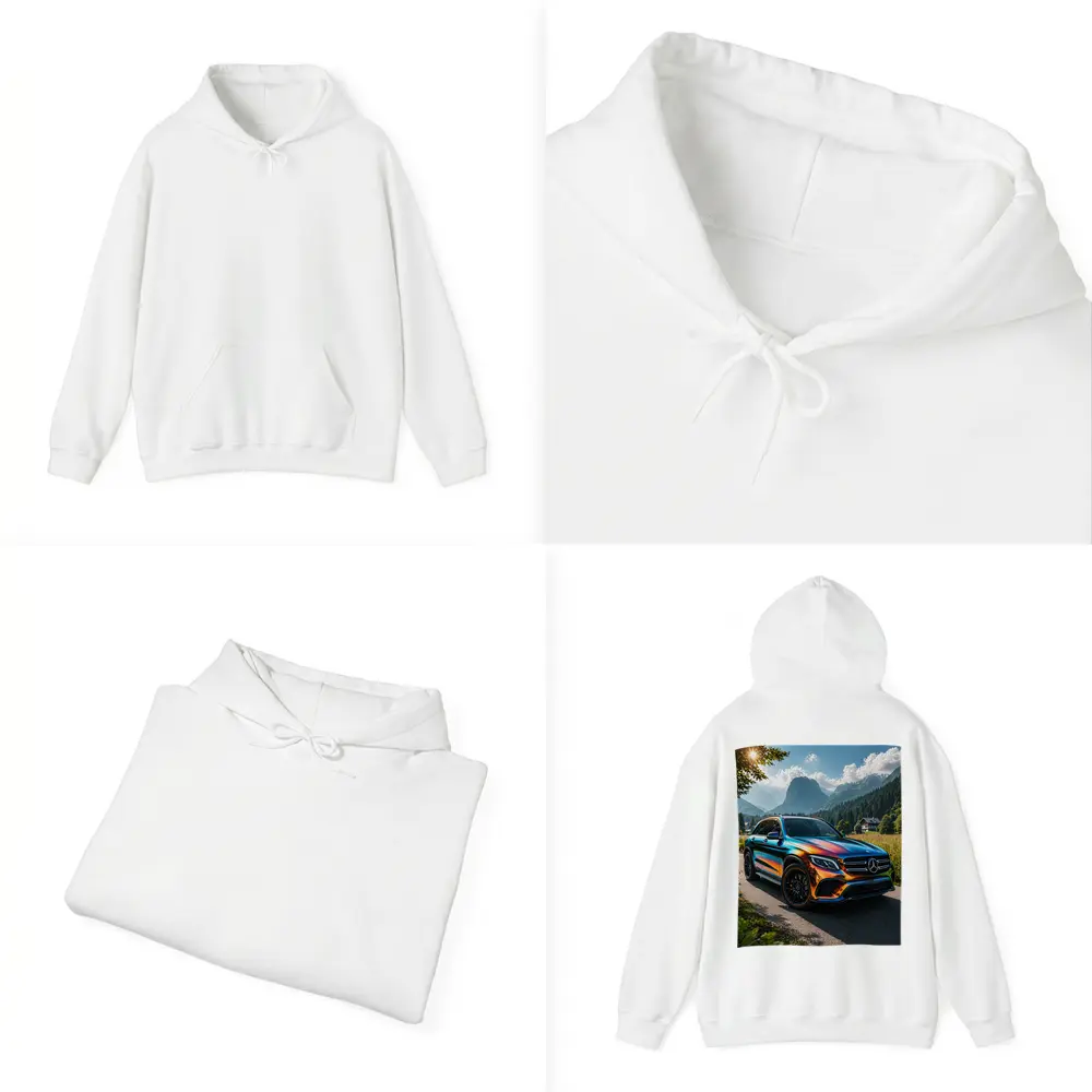 Mercedes GLC Iridescent Wrap Mountain Backdrop – Hoodies