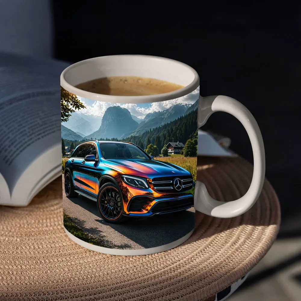 Mercedes GLC Iridescent Wrap Mountain Backdrop – Mugs