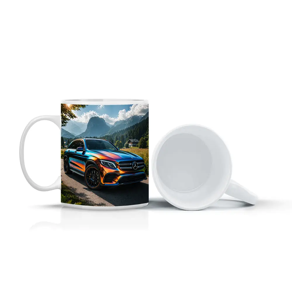 Mercedes GLC Iridescent Wrap Mountain Backdrop – Mugs