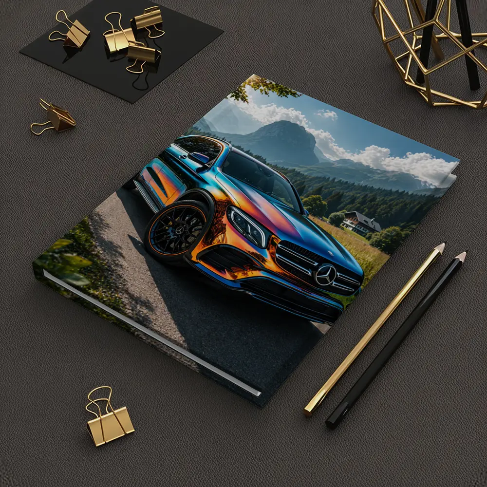 Mercedes GLC Iridescent Wrap Mountain Backdrop – Notebooks