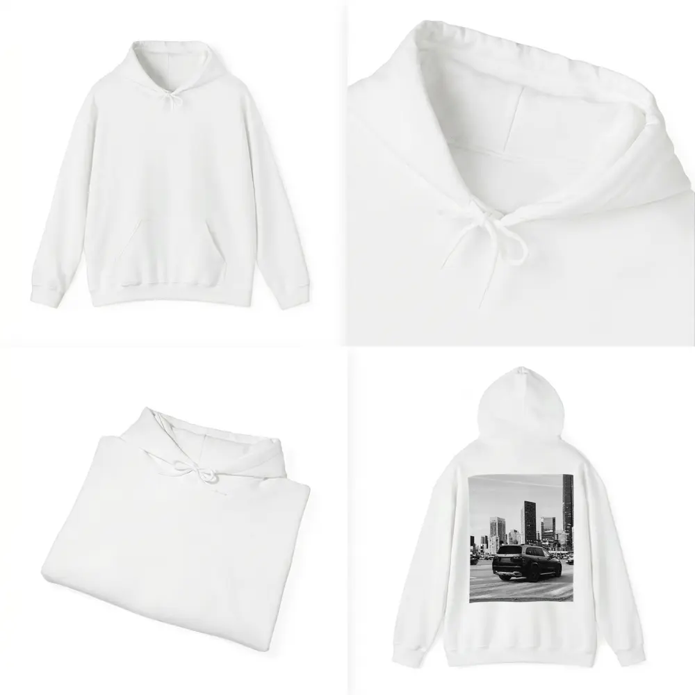Mercedes GLS Black SUV City Skyline – Hoodies
