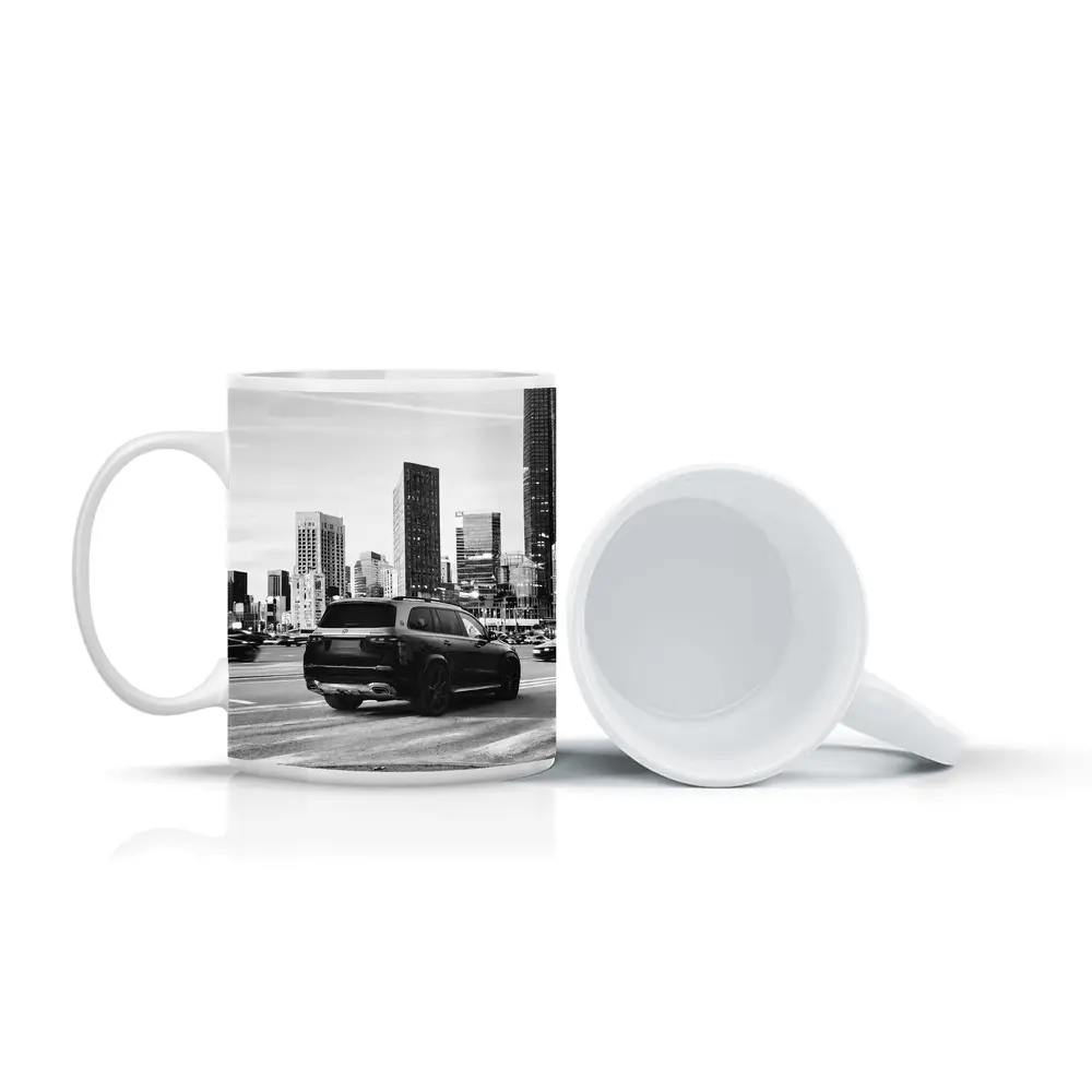 Mercedes GLS Black SUV City Skyline – Mugs