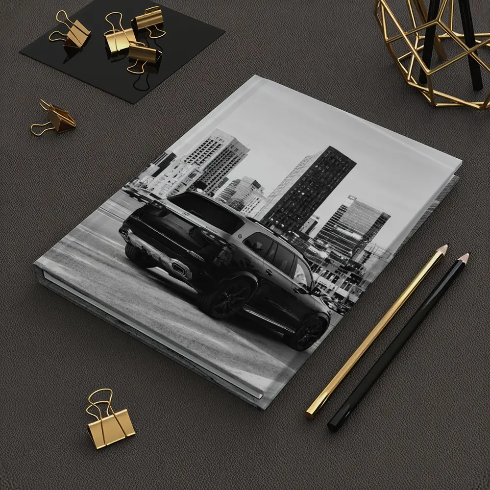 Mercedes GLS Black SUV City Skyline – Notebooks