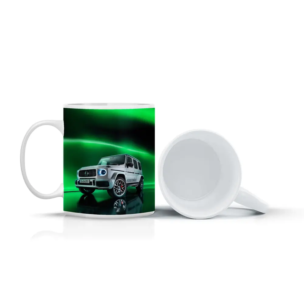 Mercedes AMG G Class Green Neon Background – Mugs