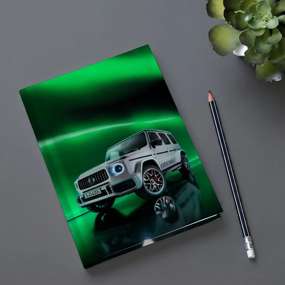 Mercedes AMG G Class Green Neon Background – Notebooks