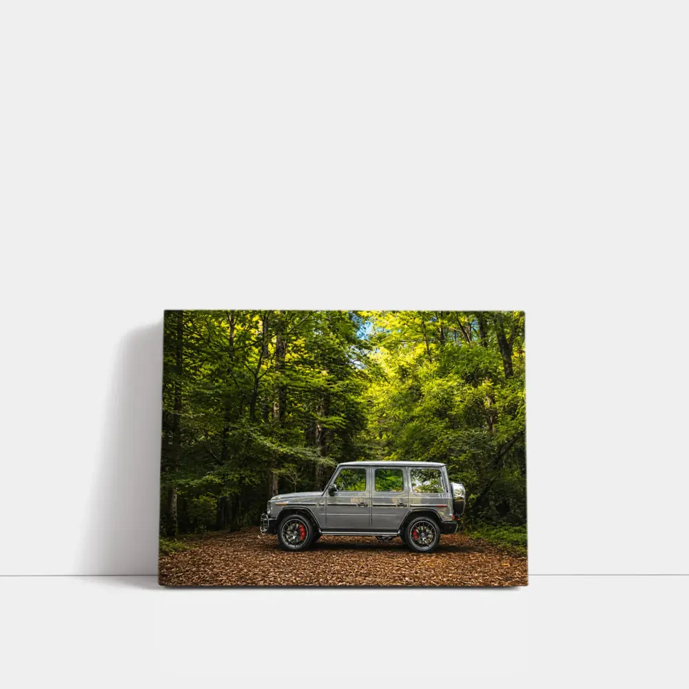 Mercedes G Wagon Silver Forest Setting – Wall Art