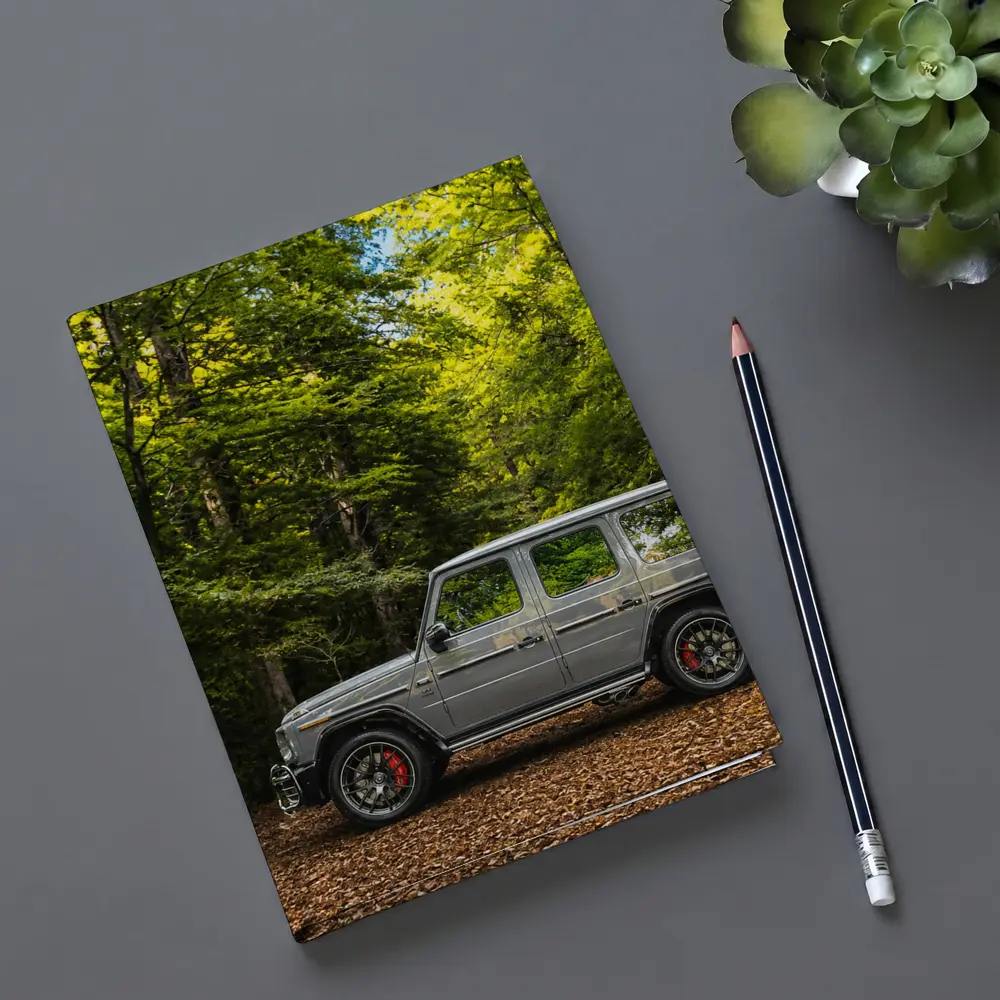 Mercedes G Wagon Silver Forest Setting – Notebooks