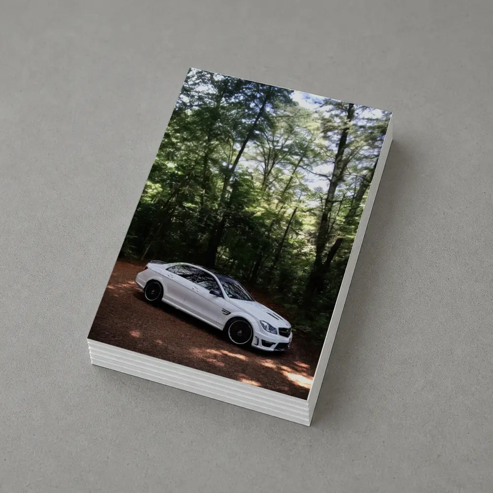 Mercedes C63 AMG White Forest Road – Postcards