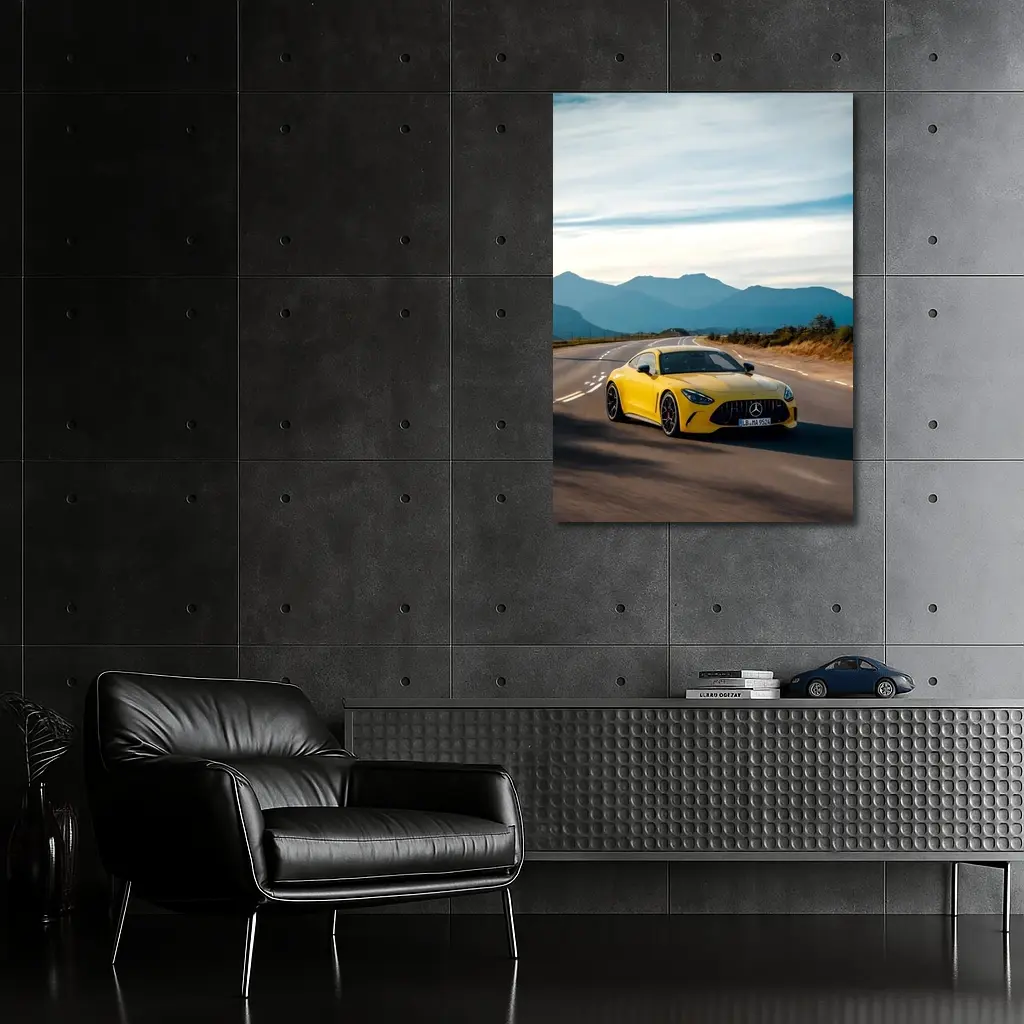 Mercedes AMG GT Yellow Mountain Road Drive – Wall Art