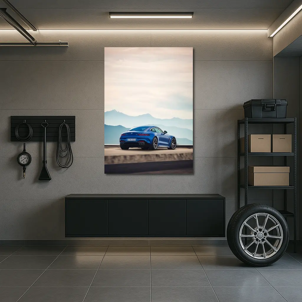 Mercedes AMG GT Blue Mountain Road Drive – Wall Art
