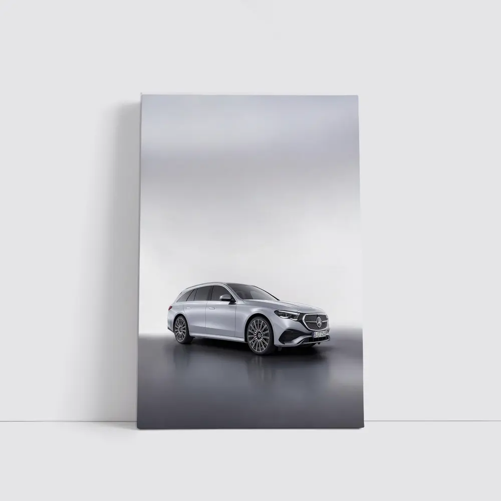 Mercedes E Class Estate Silver Studio Shot – Wall Art
