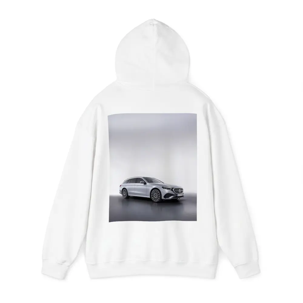 Mercedes E Class Estate Silver Studio Shot – Hoodies