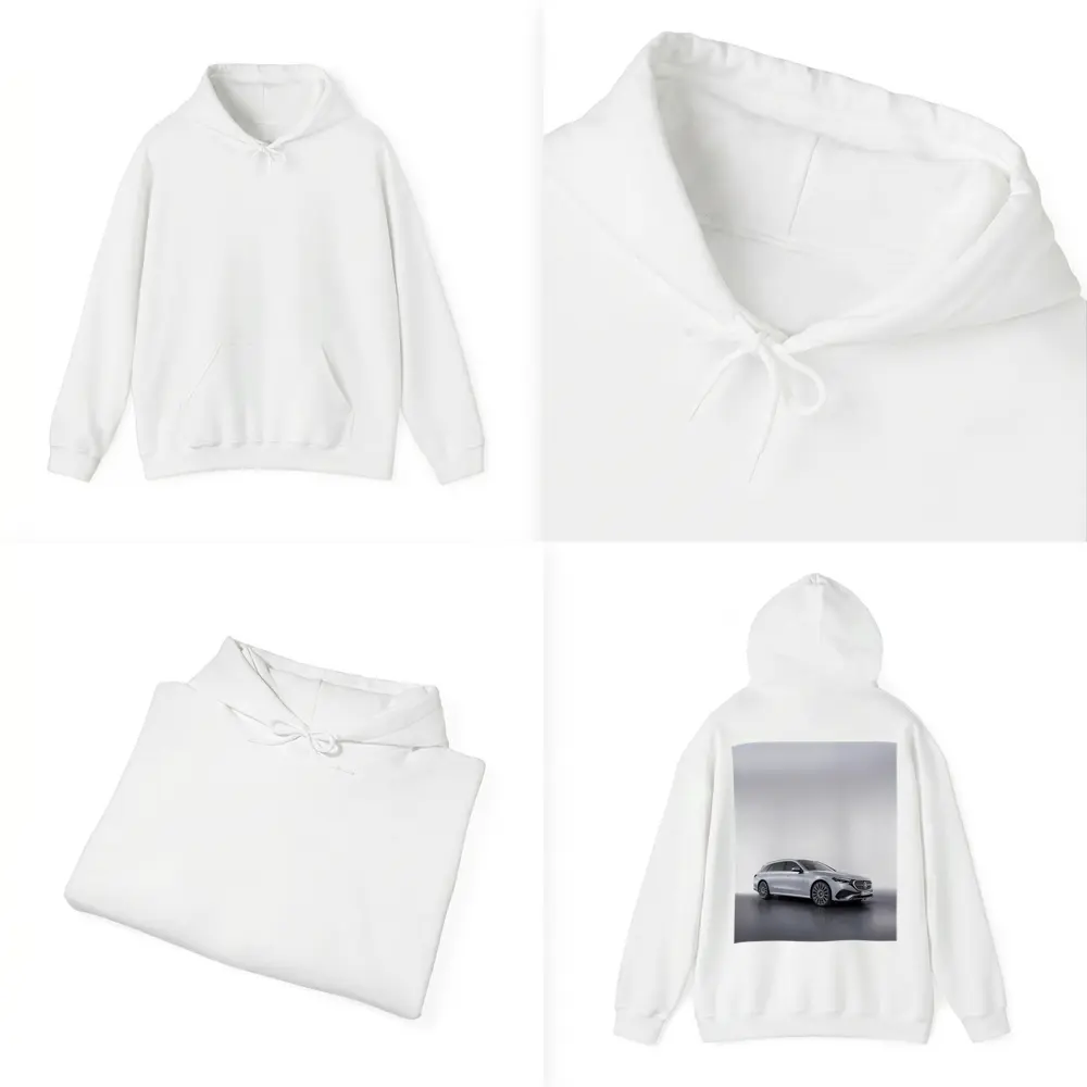 Mercedes E Class Estate Silver Studio Shot – Hoodies
