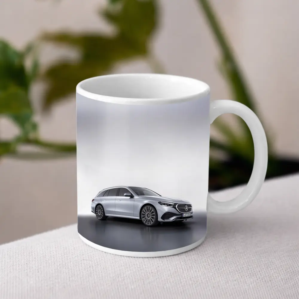 Mercedes E Class Estate Silver Studio Shot – Mugs