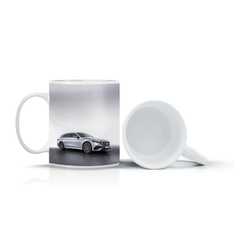 Mercedes E Class Estate Silver Studio Shot – Mugs