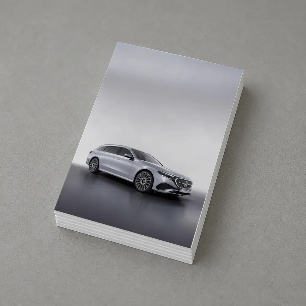 Mercedes E Class Estate Silver Studio Shot – Postcards