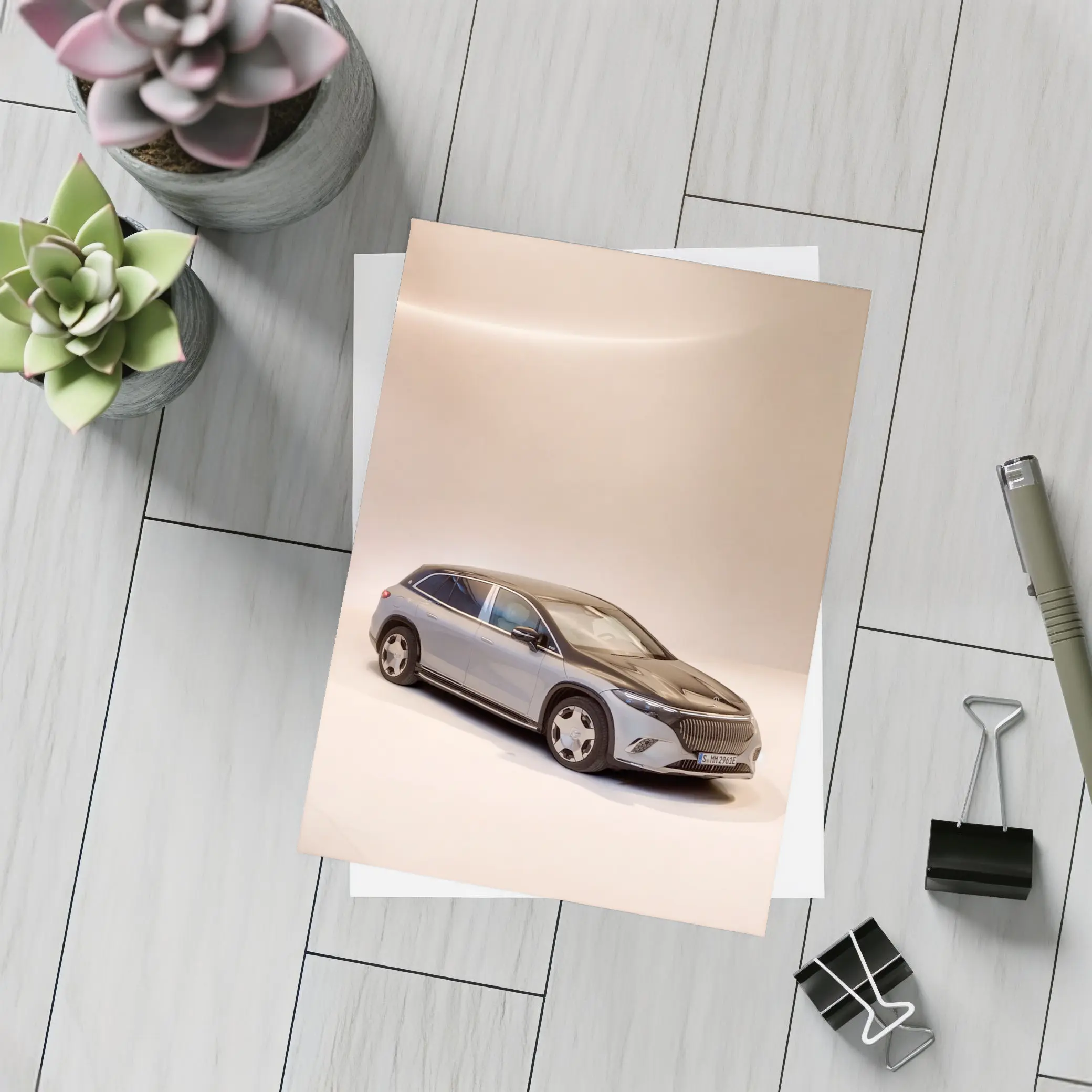 Mercedes Maybach GLS Studio White Background – Postcards