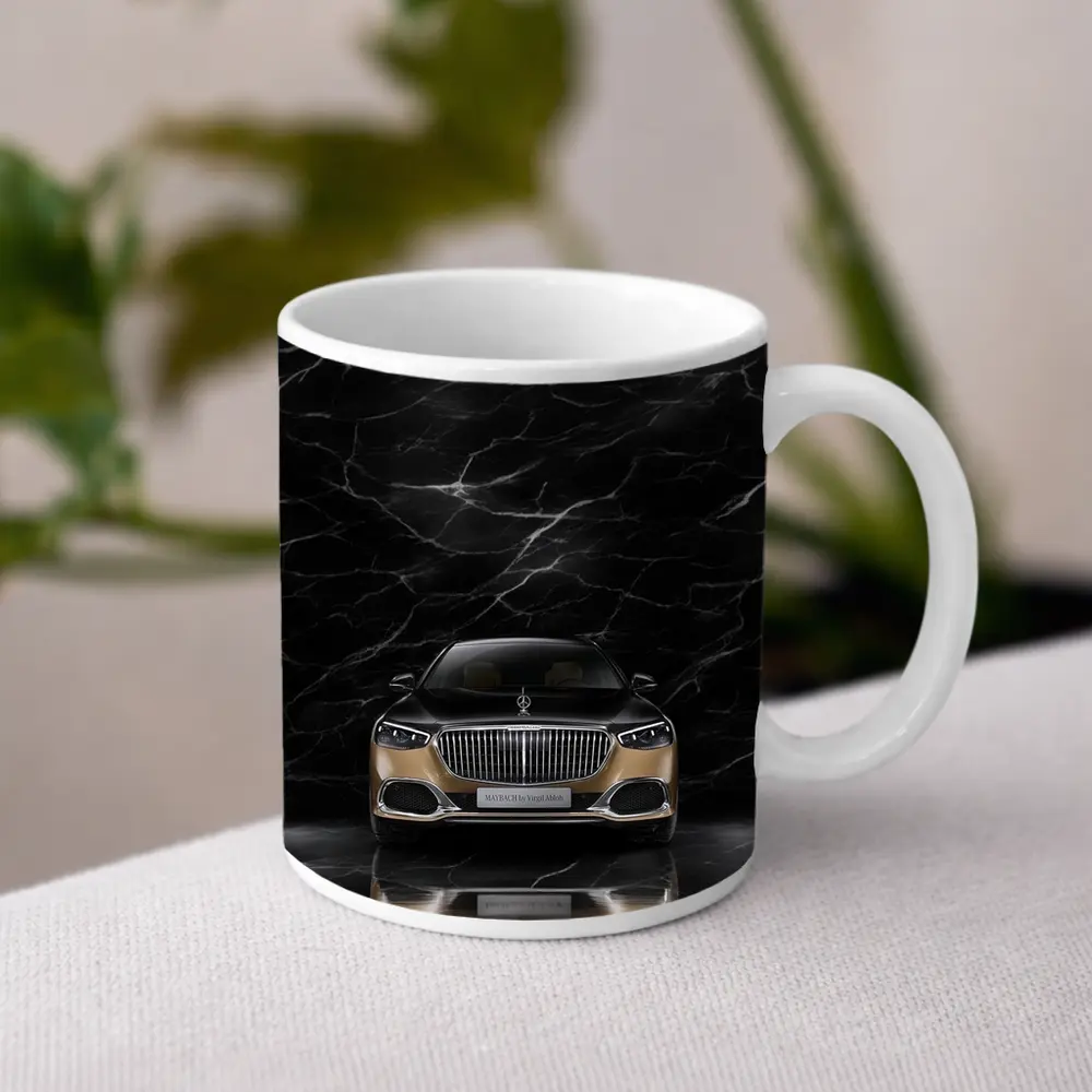 Mercedes Maybach S680 Black Marble Background – Mugs
