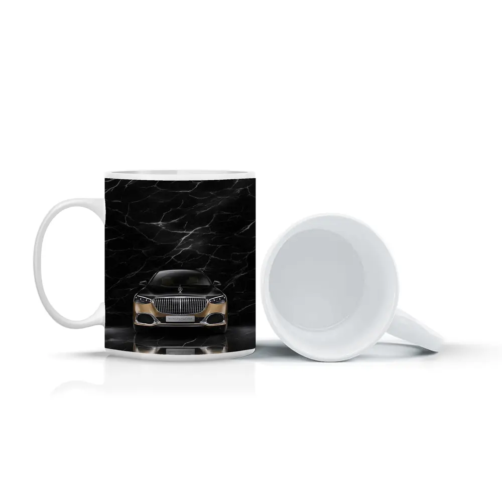 Mercedes Maybach S680 Black Marble Background – Mugs