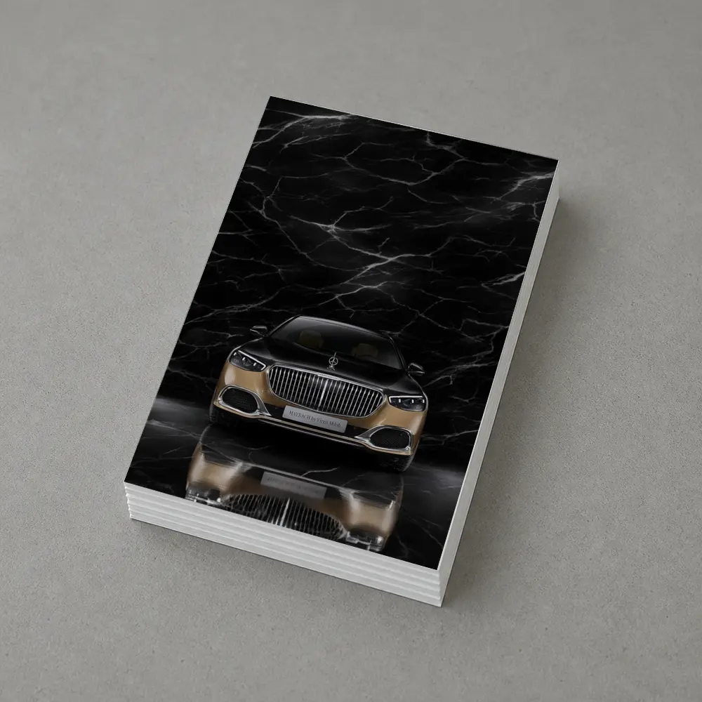 Mercedes Maybach S680 Black Marble Background – Postcards