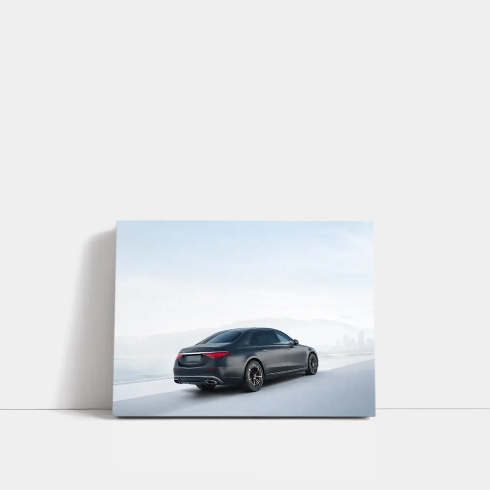 Mercedes S Class Dark Blue Highway Drive – Wall Art