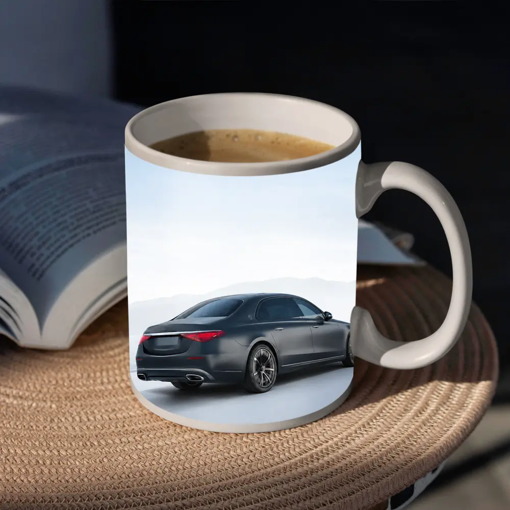 Mercedes S Class Dark Blue Highway Drive – Mugs