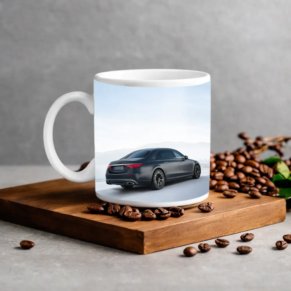 Mercedes S Class Dark Blue Highway Drive – Mugs