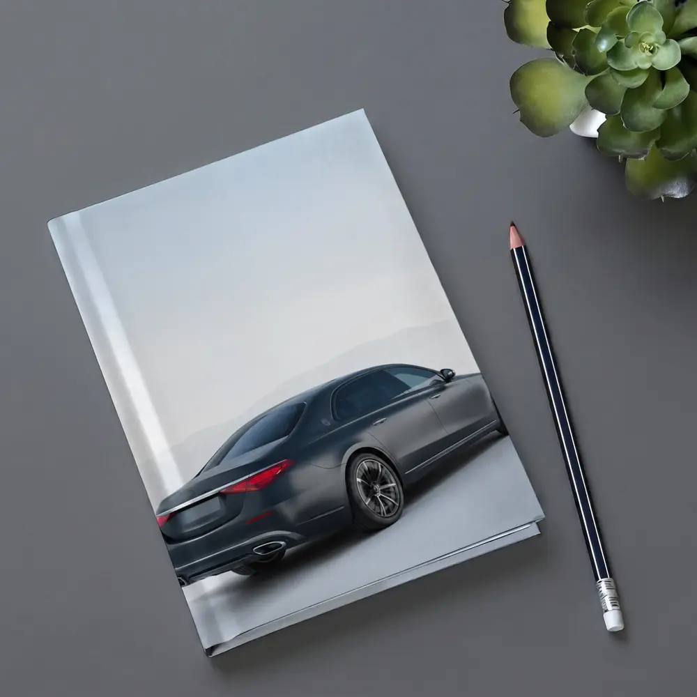 Mercedes S Class Dark Blue Highway Drive – Notebooks