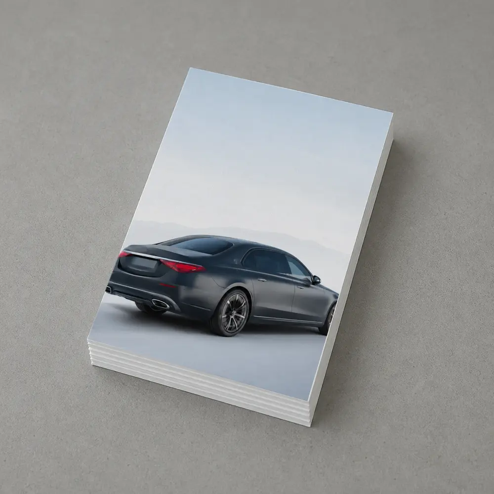 Mercedes S Class Dark Blue Highway Drive – Postcards