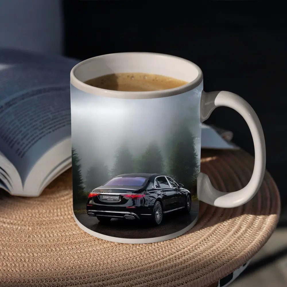 Mercedes Maybach S680 Black Misty Forest Road – Mugs