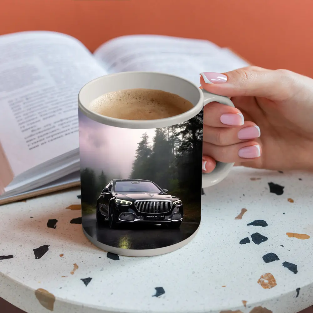 Mercedes Maybach S680 Black Rainy Forest Road – Mugs