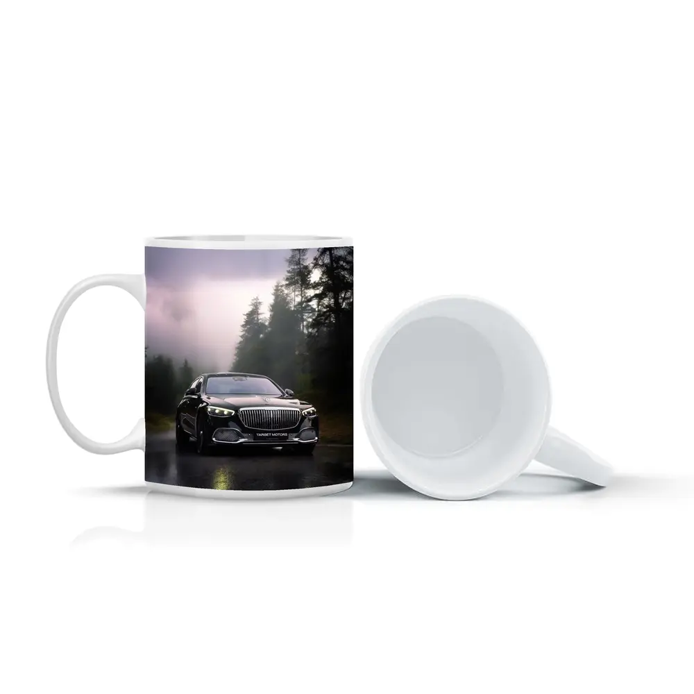 Mercedes Maybach S680 Black Rainy Forest Road – Mugs