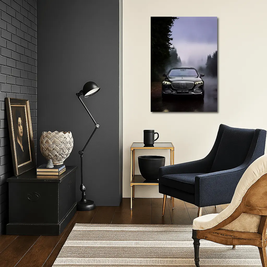Mercedes Maybach S Class Foggy Mountain Road – Wall Art