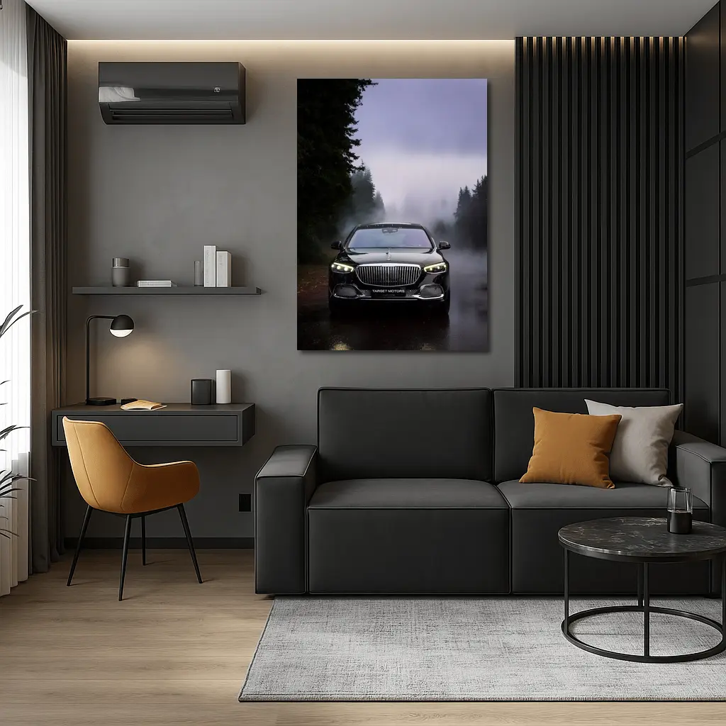 Mercedes Maybach S Class Foggy Mountain Road – Wall Art